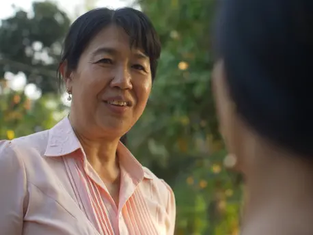 Social worker Le Thi Phien works with families in Cao Lanh, Vietnam to prevent violence against children. 
