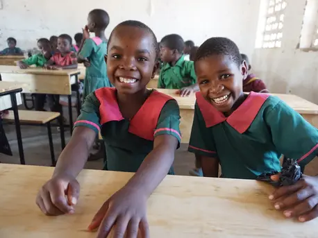 At Mkombezi Primary School in southern Malawi, students are delighted to use new desks delivered by Kids in Need of Desks (K.I.N.D.), a program started by MSNBC's Lawrence O'Donnell and UNICEF USA in 2010. At Mkombezi Primary School in southern Malawi, studentssit at desks delivered by Kids in Need of Desks (K.I.N.D.), a program started by MSNBC's Lawrence O'Donnell and UNICEF USA .