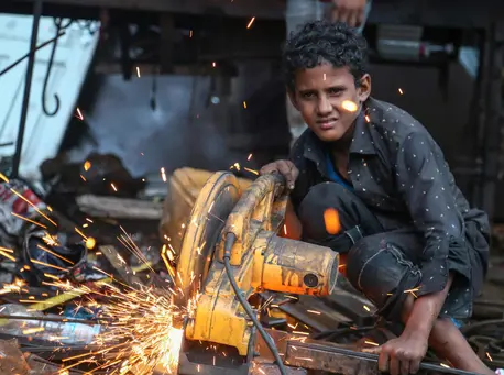 Boy Using Power Tools