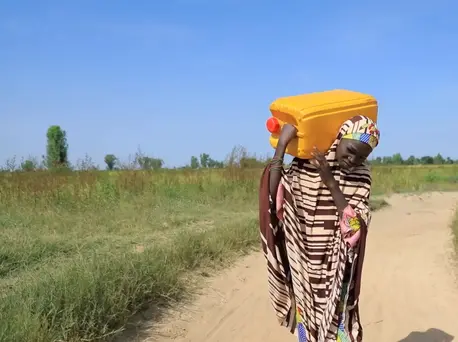 For 13-year-old Uzzayah Idris in Nigeria's Bauci state, time spent fetching water for her family means less time in the classroom. UNICEF is working to ease the water burden that prevents girls from getting a quality education. For 13-year-old Uzzayah Idris in Nigeria's Bauci state, time spent fetching water for her family means less time in the classroom. UNICEF is working to ease the water burden that prevents girls from getting a quality education.