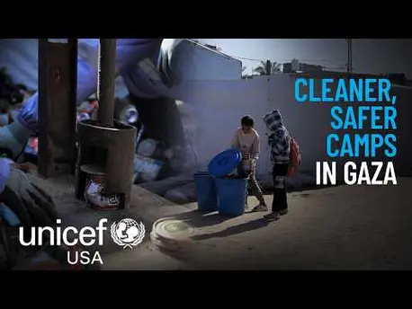 Thumbnail for video UNICEF Supports Cleaner, Safer Camps in Gaza