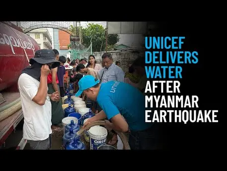 Thumbnail for video UNICEF Water Trucks a Lifeline After Myanmar Earthquake