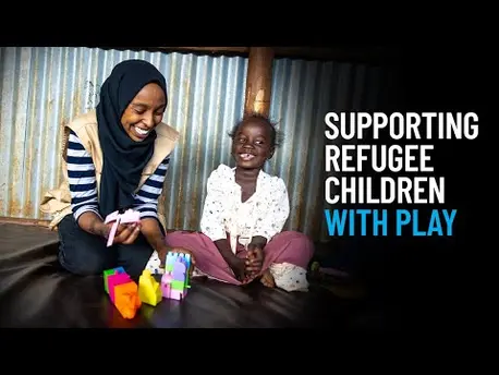 Thumbnail for video Social Worker at Refugee Camp Helps Kids Recover from Trauma of War Through Play