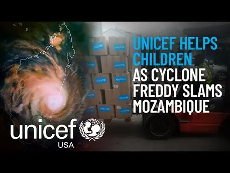 Thumbnail for video UNICEF Helps Children as Cyclone Freddy Hits Mozambique