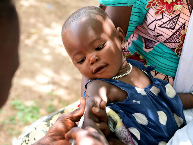 Child receiving vaccination 