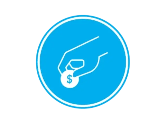 Depositing coin icon