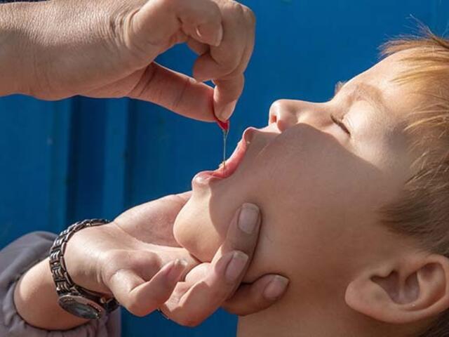 Child being vaccinated