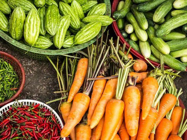 Picture of various garden vegetables