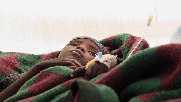 A child recovers from cholera at a UNICEF treatment center in Ethiopia's Oromia Region.