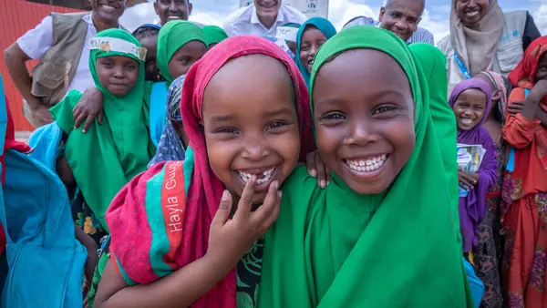 Children at Birleys IDP School in Somali Region, Ethiopia on March 20, 2023.