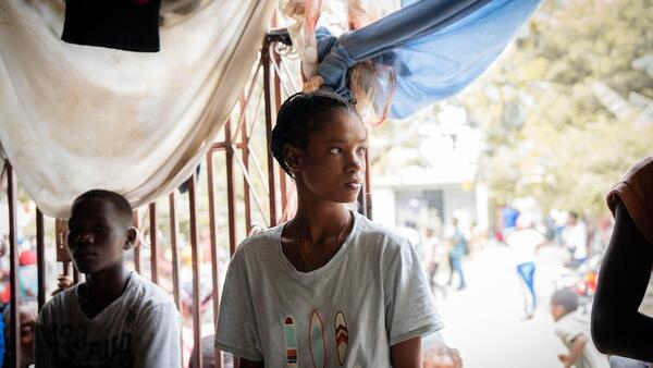 Violence forced Solona, 14, to flee from her home in a commune just south of Port-au-Prince. 