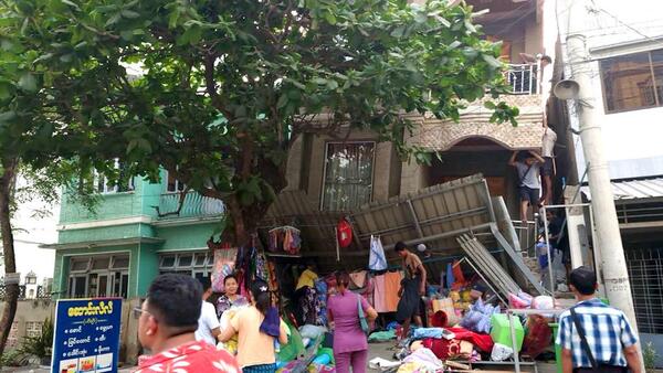 ollapsed buildings in Mandalay Region, central Myanmar, reveals the devastating impact of the 7.7 magnitude earthquake that struck at 1:00 p.m. on March 28, 2025.