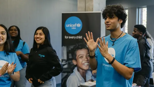 Members of UNICEF USA's National Youth Council attend a retreat in October 2024.