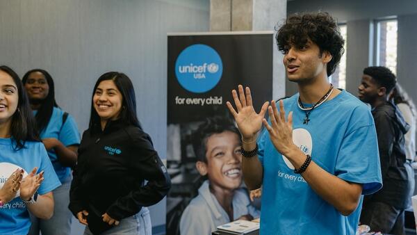 Members of UNICEF USA's National Youth Council attend a retreat in October 2024.
