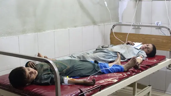 Afghan injured children receive treatment at a UNICEF-supported hospital after an earthquake in Jalalaban, Afghanistanon September 1, 2025. 