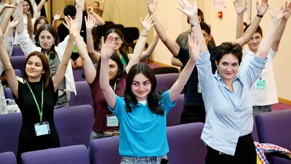 Armenian teenagers come together for a conference on climate change.
