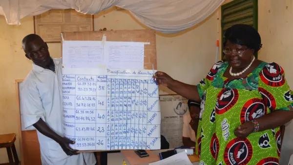 Yalnas Health Center staff review progress with APCV’s and discuss areas that need increased attention. 