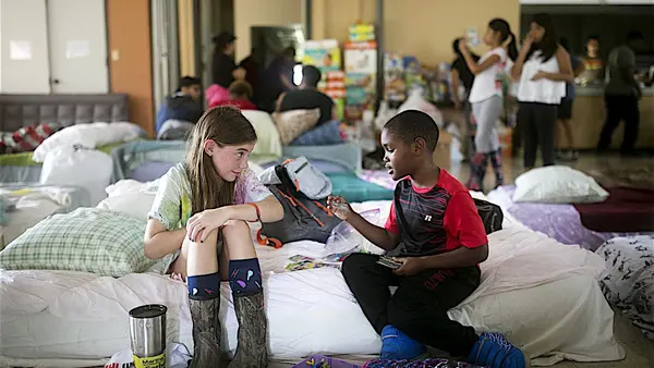 Two Children Affected by Hurricane Harvey