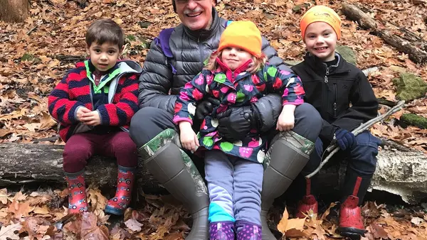 Mahmoud with grandkids today