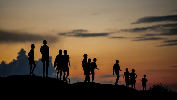 Silhouette of Children