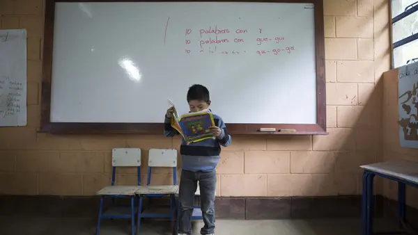 Child at a Whiteboard