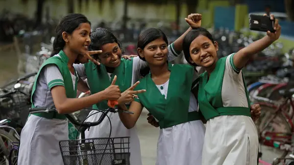 Girls Taking a Selfie