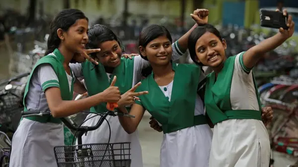 Girls Taking a Selfie