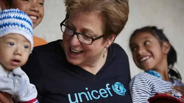 President & CEO of UNICEF USA, Caryl M. Stern visits children in Guatemala being helped by UNICEF