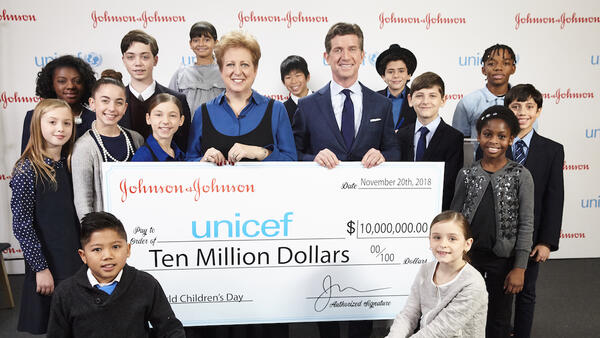 Johnson Johnson Check Donation