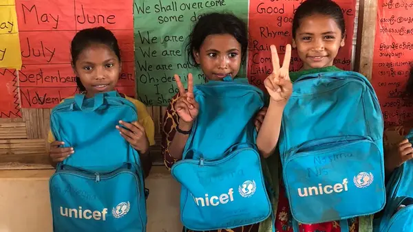 UNICEF, Rohingya refugees, Bangladesh, Cox's Bazar, education, educating girls, humanitarian relief