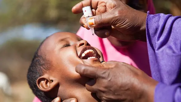 Ethiopian Child Receiving Mouth Drops