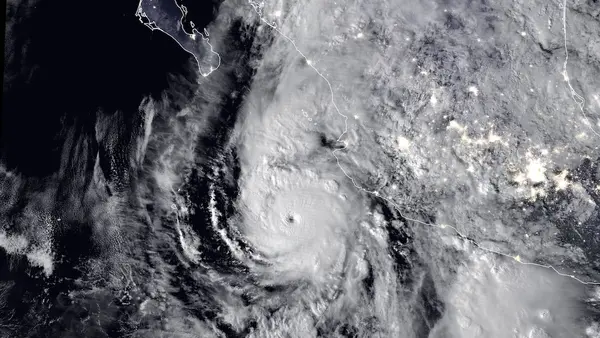 Aerial View of Hurricane Willa