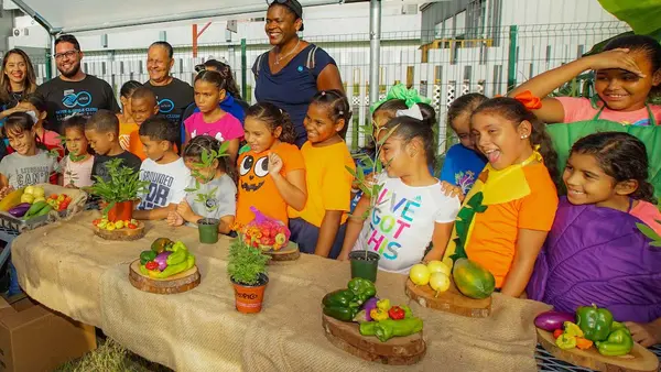 Money raised by children Trick-or-Treating for UNICEF after Hurricane Maria helps kids learn about gardening and heatlhy eating at Boys & Girls Clubs of Puerto Rico.