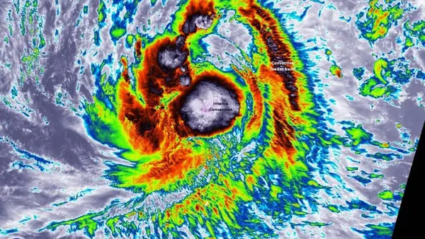 NASA-NOAA image of Typhoon Kammuri nearing the Philippines on November 28, 2019