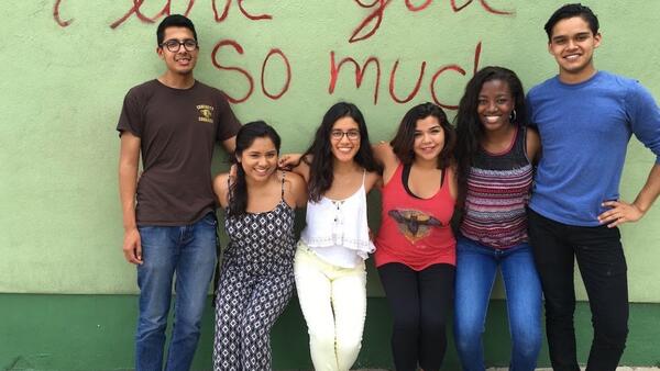 DACA recipient and high school valedictorian Mayte Lara Ibarra (in white) grew up in Texas. She left Mexico for the U.S. when she was 3.  