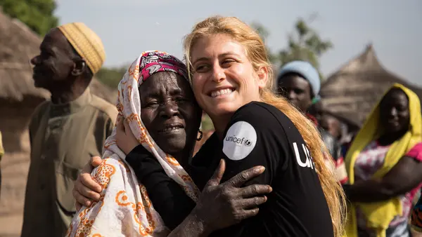 Two People Hugging in Senegal