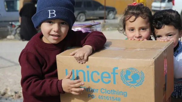 Child with a UNICEF Box