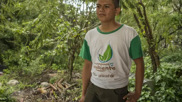 In Ipala, Guatemala, 17-year-old Guillermo used recyclable materials to build gray water filters to protect the health of his community. 