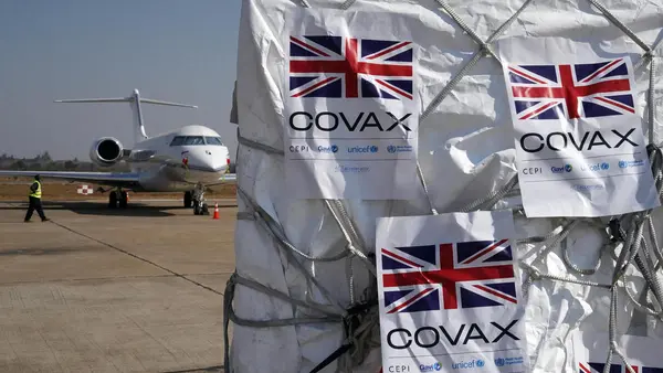 On August 13, 2021, 119,360 Astra-Zeneca COVID-19 vaccine doses donated by the UK government through the COVAX Facility arrived in Kenneth Kaunda International Airport in Lusaka, Zambia.
