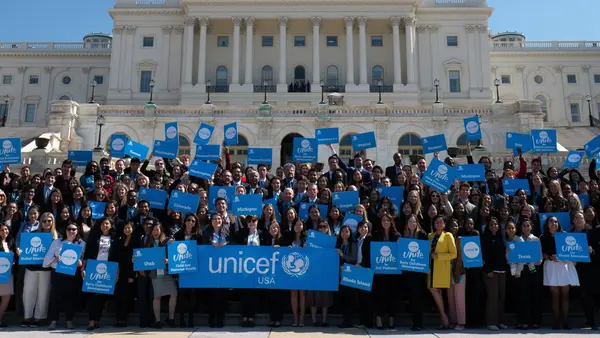 In March 2019, UNICEF USA supporters from 39 states traveled to Washington, D.C. to urge elected officials to maintain support for UNICEF's lifesaving programs for children around the world.