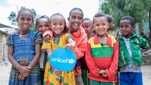 Children in Abi Adi, central Tigray, Ethiopia.