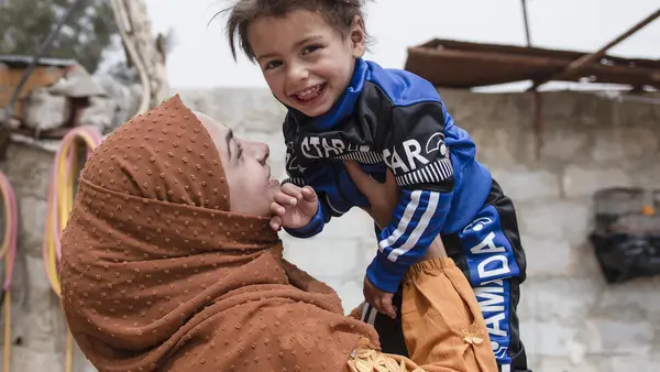 Two-year-old Ishak recovered from malnutrition after treatment from a UNICEF-supported mobile health team in Rural Damascus, Syria. 