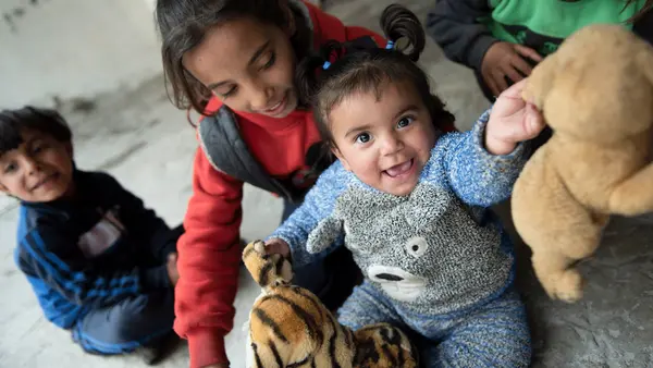Baby Hiba after recovering from severe acute malnutrition with UNICEF support.