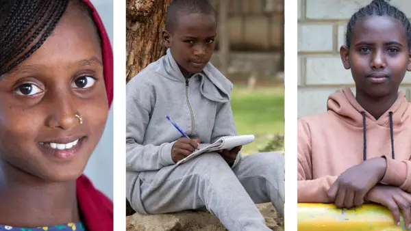 Violent conflict in northern Ethiopia has displaced more than 2 million people, including Asya, 11, Temesgen, 11, and Meseret, 16.