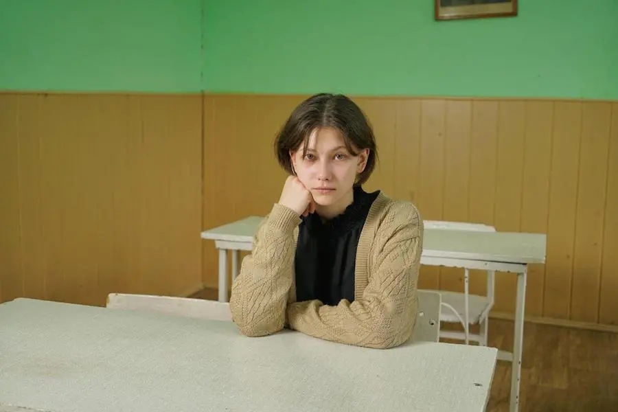 Sixteen-year-old Yana hid for two weeks in the basements of various houses when her village in the Kyiv region of Ukraine came under attack. Sixteen-year-old Yana hid for two weeks in the basements of various houses when her village in the Kyiv region of Ukraine came under attack.