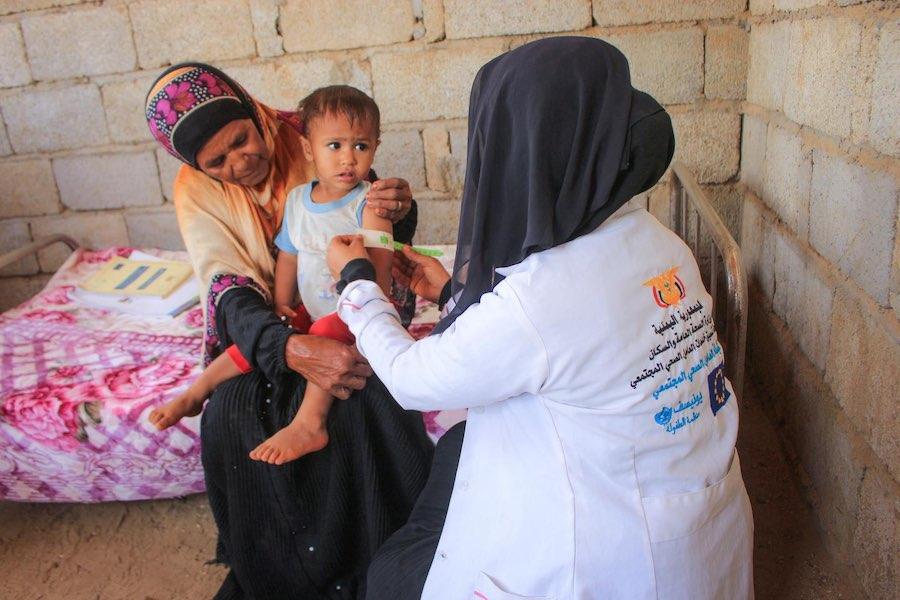In Hajjah, a small town at the very heart of Yemen’s conflict that’s off-limits for news organizations, Ashwaq Mahmoud AbdoQabul used a UNICEF grant to build the only healthcare facility for many miles around.