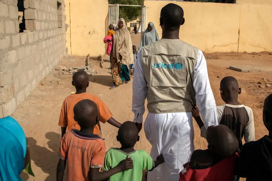 UNICEF and partners work to support children who have been rescued or escaped captivity by armed groups in northeastern Nigeria. UNICEF and partners work to support children who have been rescued or escaped from armed groups in northeastern Nigeria.