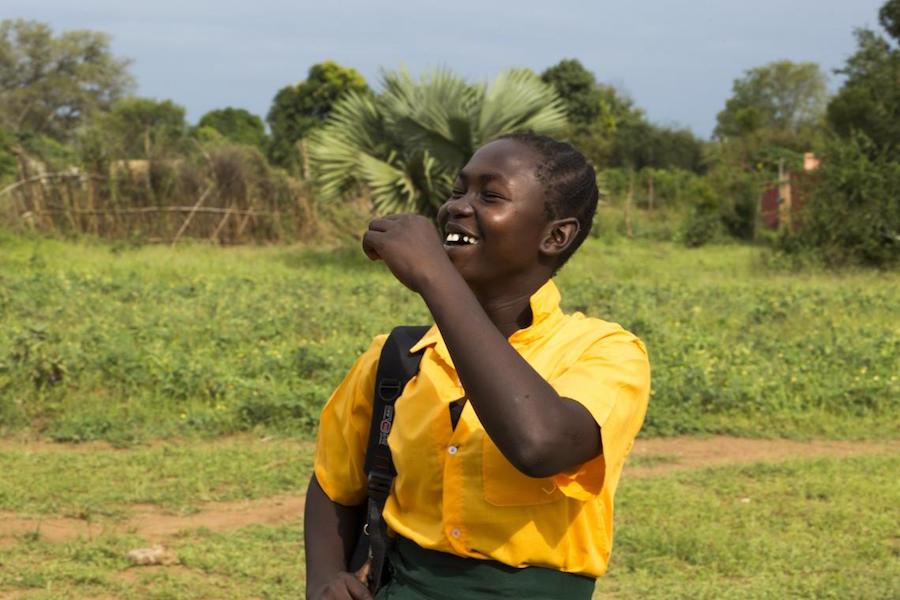 Josephine Bakhita, 16, is happy that her UNICEF-supported school has reopened in Torit, South Sudan, after shutting down to prevent the spread of the novel coronavirus.