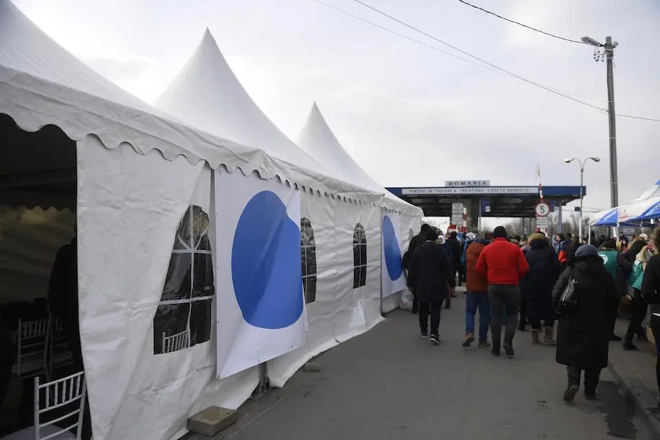 UNICEF Blue Dot centers, like this one in Sighetu Marmatiei, Romania near the border with Ukraine, provide a safe space for children to play and an array of services for newly arrived refugee families.