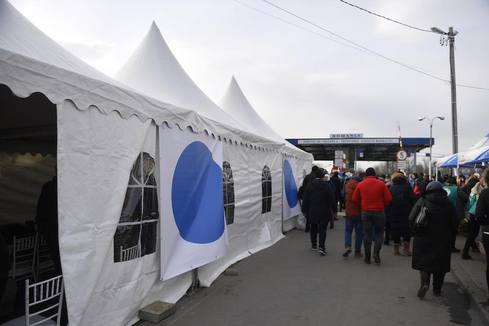 UNICEF Blue Dot centers, like this one in Sighetu Marmatiei, Romania near the border with Ukraine, provide a safe space for children to play and an array of services for newly arrived refugee families. 